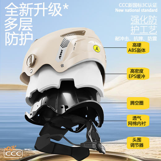 「高清双镜！数色可选」3C认证新国标电动摩托车头盔 男士夏季防晒电瓶车女四季安全帽 商品图3