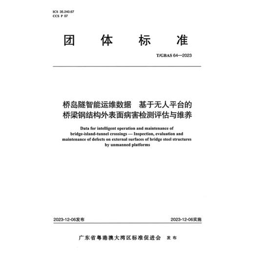 桥岛隧智能运维数据 基于无人平台的桥梁钢结构外表面病害检测评估与维养T/GBAS 64—2023 商品图3