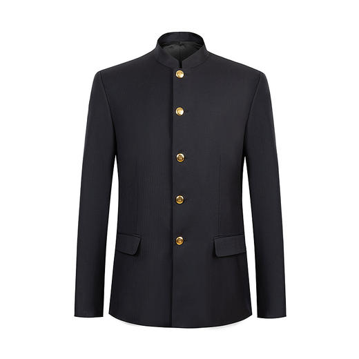 【婚礼季/立领毛料西服】柒牌西装男士套装春秋新款人字纹商务正装单排扣128C70230 商品图4