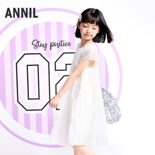 女童短袖连衣裙夏季新款安奈儿童装实体店同款AG523599 商品图2