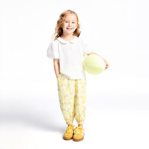 女童全腰梭织单裤夏季新款安奈儿童装实体店同款XG526692 商品图3