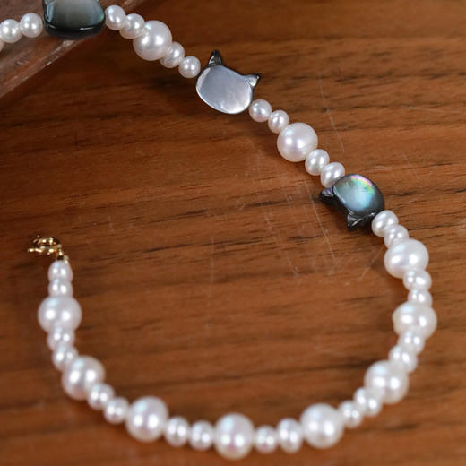 牧衣游  鲍鱼贝猫咪头淡水珍珠项链复古 桉歌【不支持会员折】 商品图0