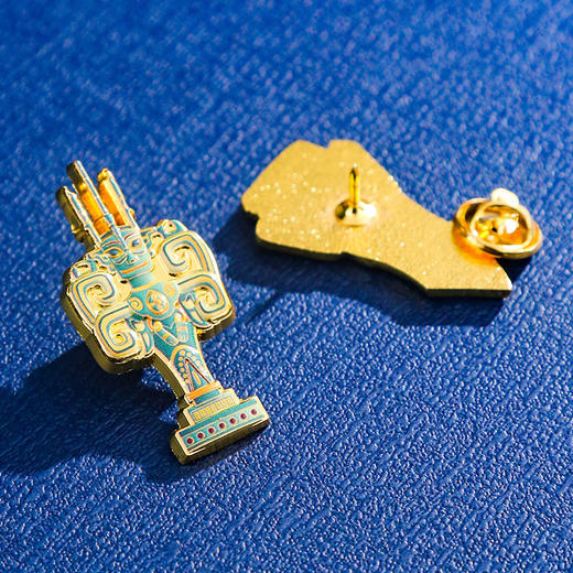 【三星堆胸针】金属胸针博物馆文物儿童文创大立人徽章旅游礼物 商品图3