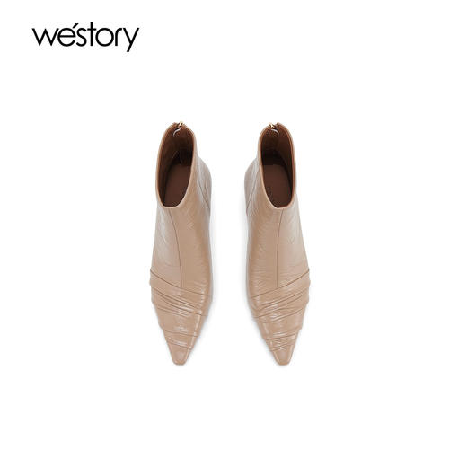westory2024年秋冬新款优雅风中高跟百搭短靴切尔西W24DS84301 商品图3