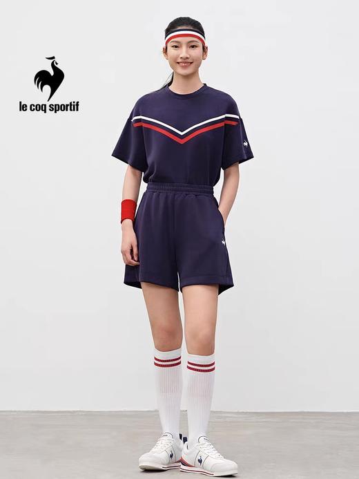 【大都会】乐卡克法国公鸡夏季女款休闲针织短裤舒适宽松运动五分裤 商品图1