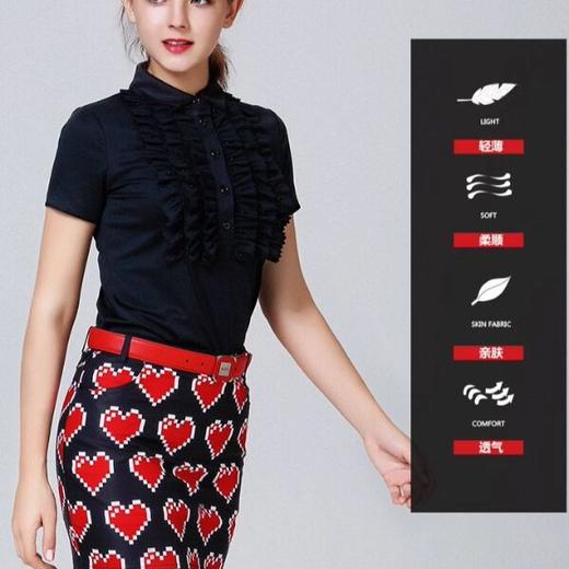 百乐图 花边领型女士短袖 22218061 商品图2