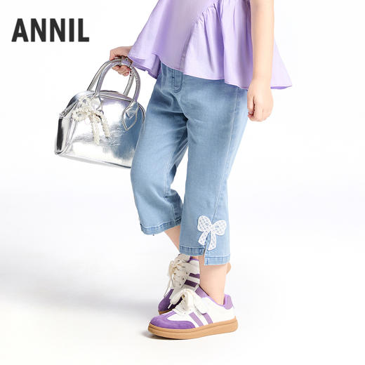 女童全腰七分牛仔裤夏季新款安奈儿童装实体店同款XG526693 商品图1