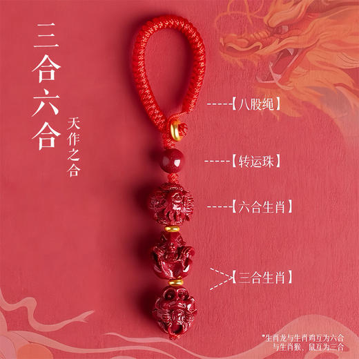 紫金砂 十二生肖三合六合朱砂挂件 商品图3