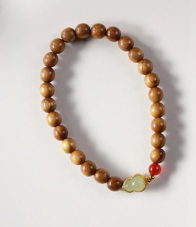 JSNM0165°老料金丝楠木手串 商品图0