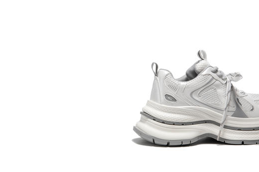 千百度银色厚底老爹鞋女款春季新增高运动网面鞋时尚休闲鞋A25188893 商品图5