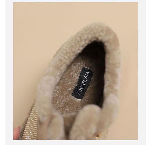 westory2024年秋冬新款休闲风厚底评本百搭短靴毛毛靴W24DM84691 商品图8