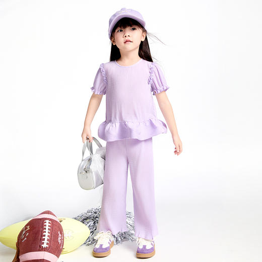 女童全腰梭织长裤夏季新款安奈儿童装实体店同款XG526708 商品图3