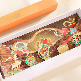 【敦煌书签礼盒】莫高窟仙境国潮文创礼物 金属古风书签礼盒装