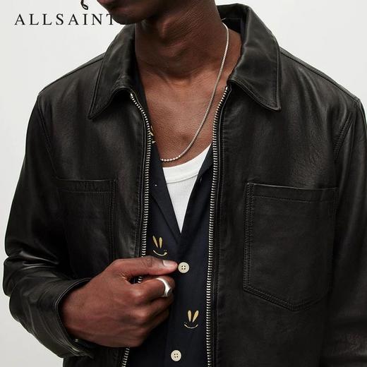 ALLSAINTS男士机车真皮皮夹克 新款ALOY 翻领机车皮衣 商品图5