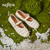 预售10天|Safiya/索菲娅2025镂空草编一字带百搭玛丽珍渔夫鞋 SFD1112237 商品缩略图7