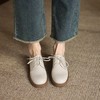 【手工女鞋通勤系带小皮鞋】 粗跟百搭英伦风真皮单鞋女软底3.5CM-CC 商品缩略图4