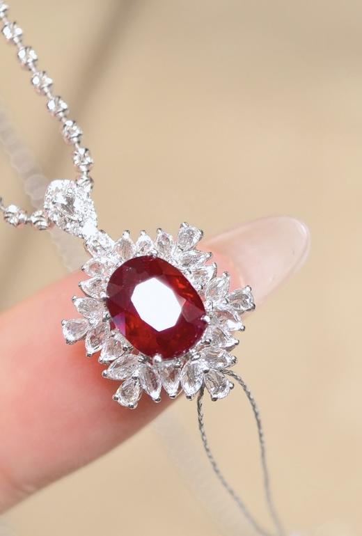 1.68ct刻面红宝石戒指吊坠 商品图0