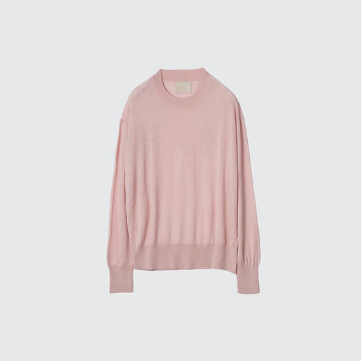 YOKE SILK CASHMERE SHEER SWEATER 真丝羊绒混纺针织圆领毛衣 商品图3