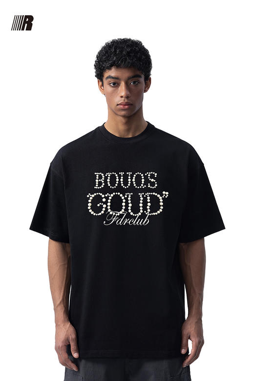 【178元任选3件】FDR官方店 美式运动钉珠短袖t恤男女夏季重磅情侣装宽松上衣体恤 商品图5