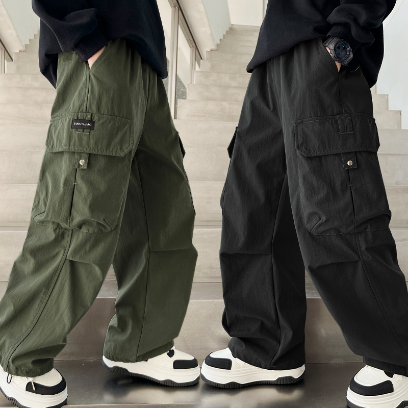 品牌直发！💥西蒙日记中大童ins风阔腿直筒工装裤3321款 开学重磅推荐 永远不过时！👏潇洒有型的工装裤