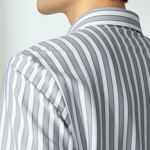 【高端系列/无缝工艺】柒牌条纹短袖衬衫男夏季新款休闲提花衬衣128A70880 商品图3