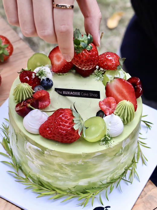 【抹茶柚子青提草莓】宇治抹茶+日本柚子+阳光玫瑰青提+丹东99草莓（因车厘子下架，表面装饰车厘子替换成黑莓） 商品图5