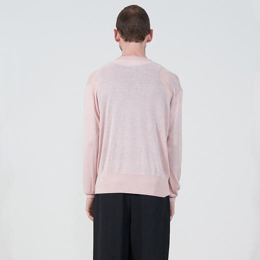YOKE SILK CASHMERE SHEER SWEATER 真丝羊绒混纺针织圆领毛衣 商品图2