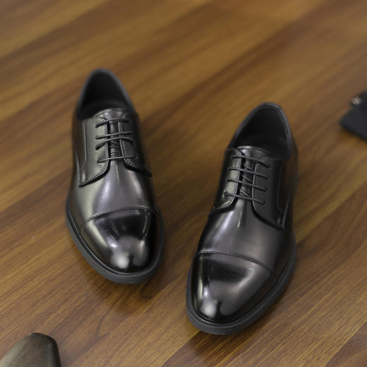 新款男士圆头三接/布洛克内增高雕花德比皮鞋  四款两色可选 商品图0