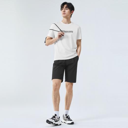 【60织新疆棉】柒牌短袖T恤男夏季新品时尚休闲百搭字母圆领上衣128T70220 商品图3