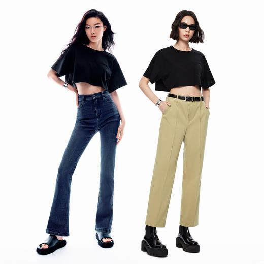 simplepieces春夏款SPST恤女天丝超短廓形短袖 商品图4