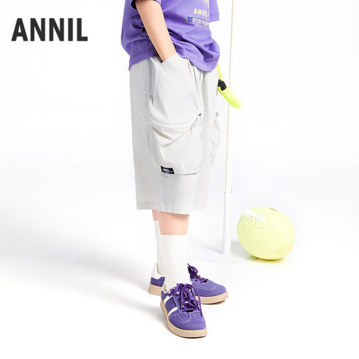 男童全腰梭织七分裤夏季新款安奈儿童装实体店同款AB526641 商品图1