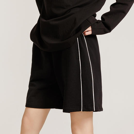 weyo女款简约撞色中性风松紧腰A字运动短裤880021 商品图2