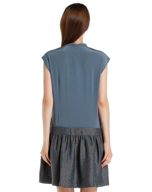 EQ:IQ 灰色拼接时尚盖肩袖连衣裙 商品图1