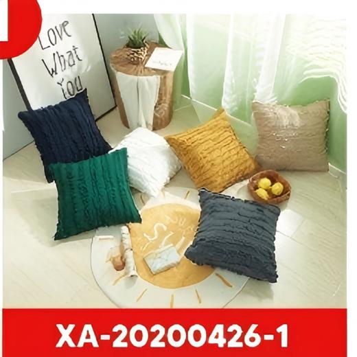 泷见居条纹纯棉抱枕套45*45cm 商品图0