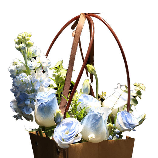 情语花艺【浪漫微光】玫瑰+紫罗兰见面小花盒 混搭鲜花小花束（17点前下单当日送达，可备注送货时间） 商品图2