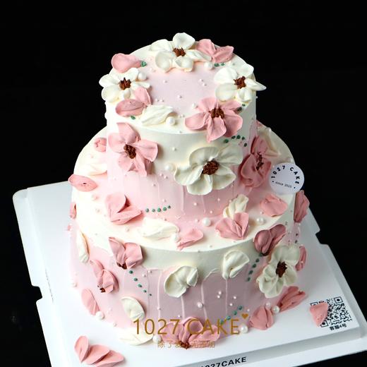 1027CAKE | 刮刀花 韩裱 双层女士 妈妈 商品图2