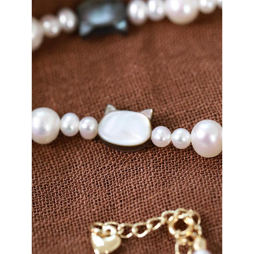 牧衣游  鲍鱼贝猫咪头淡水珍珠项链复古 桉歌【不支持会员折】 商品图2