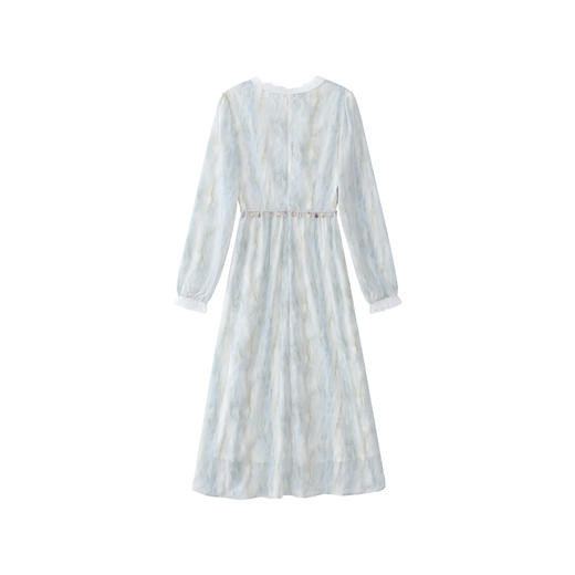 鹿向南「春日遐想」法式V领连衣裙女款2025新款春装气质显瘦裙子 商品图1