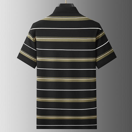 【DDP】大依优型大码短袖POLO衫翻领条纹半袖男加大码棉质打底衫夏季新款休闲胖子 商品图3