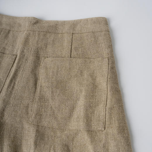 ROMI STUDIO“放松时刻”100%雨露亚麻肌理感洗水透气短裤24SSK469 商品图4