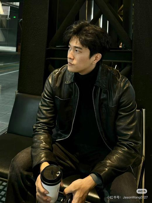 ALLSAINTS男士机车真皮皮夹克 新款ALOY 翻领机车皮衣 商品图3