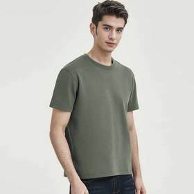 岸纾 优选双面精梳棉空气层短袖T恤300克（9色可选）T1275