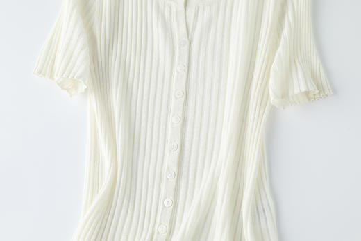 【高品质私服】【天丝亚麻坑条小开衫】手感柔软细腻，色泽柔和，不挑人穿JZ2504-CC 商品图4