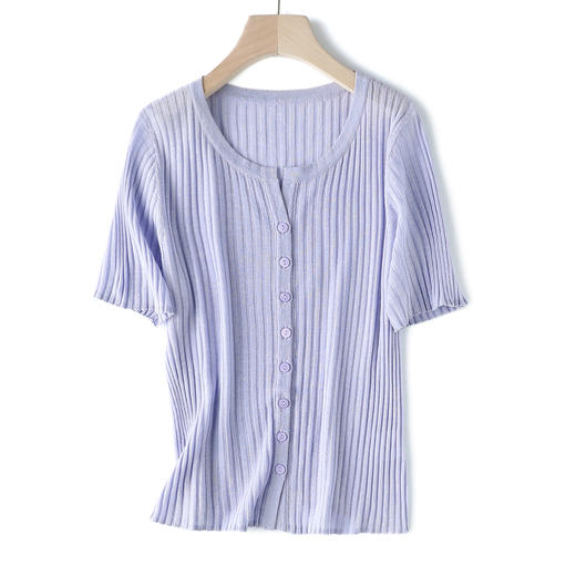 【高品质私服】【天丝亚麻坑条小开衫】手感柔软细腻，色泽柔和，不挑人穿JZ2504-CC 商品图1