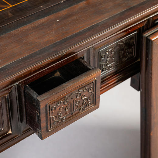 清 红木云纹活面棋桌 商品图2