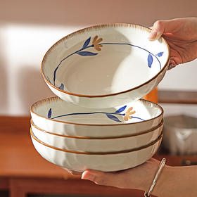 摩登主妇釉下彩陶瓷盘子家用菜盘2025新款高级感餐具碟子餐盘深盘