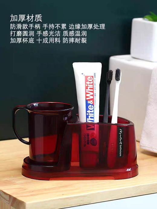 韩国 昌信  母婴材质加厚ABS 浴室洗刷组合（水瓢+凳子+脸盆+漱口杯）安全环保 商品图3
