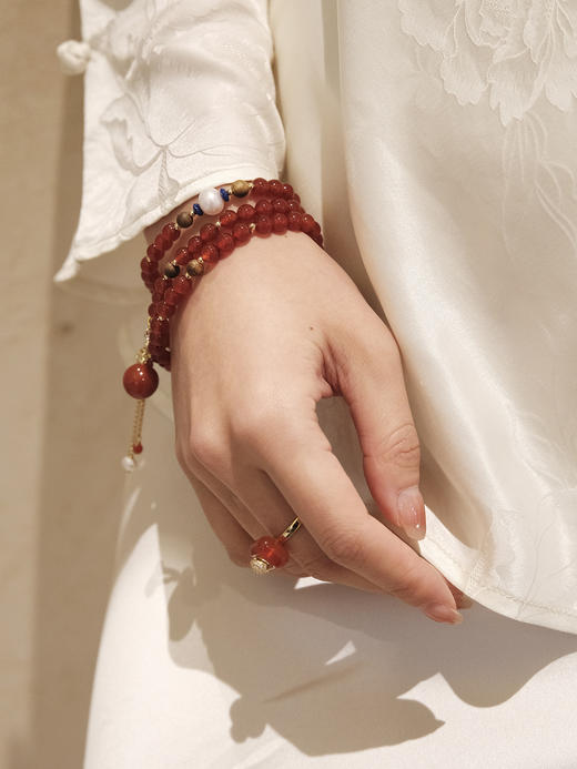 MELI&MOLI |红玛瑙四方瓶均码可调925银镶石香薰戒指—五行之火 商品图6