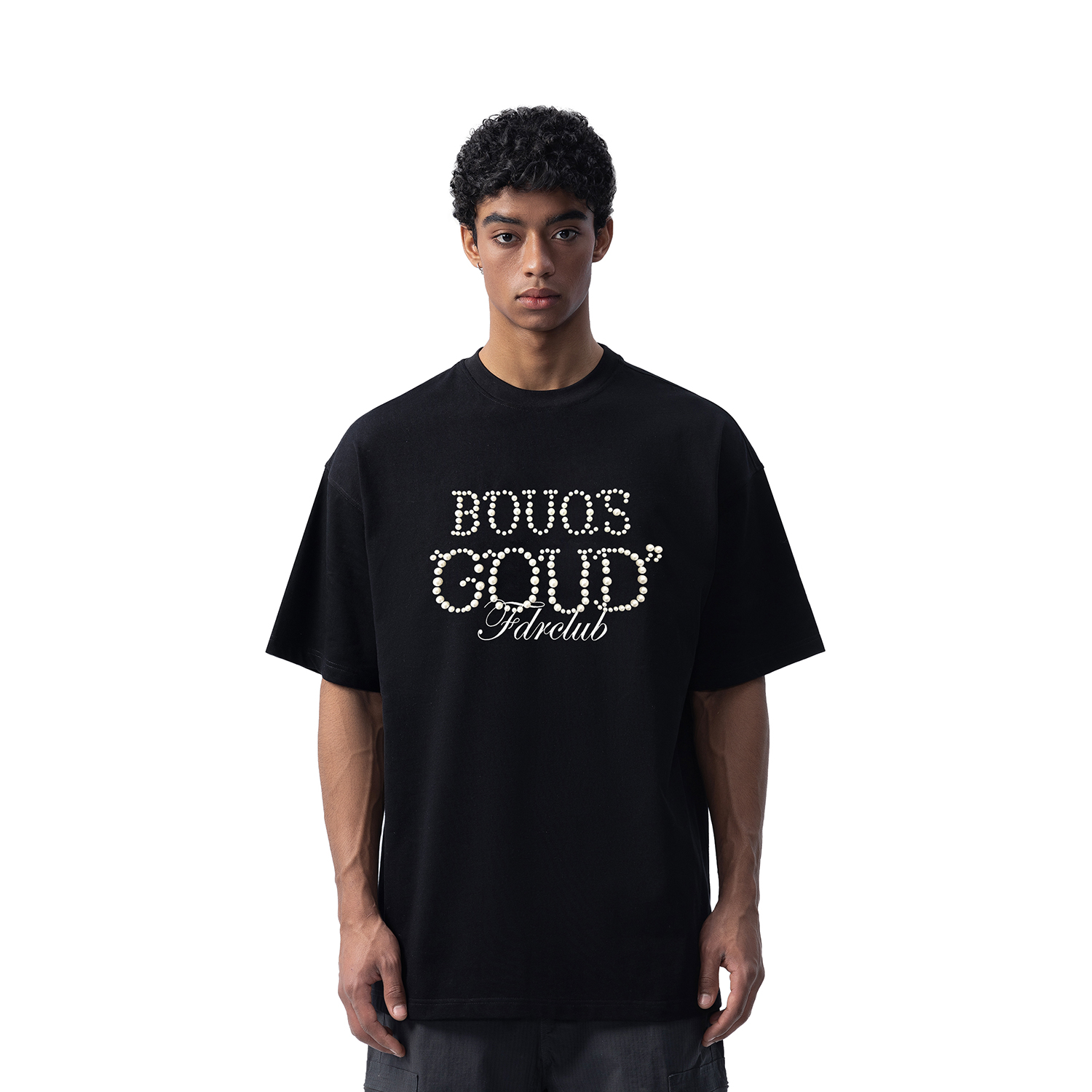 【178元任选3件】FDR官方店 美式运动钉珠短袖t恤男女夏季重磅情侣装宽松上衣体恤