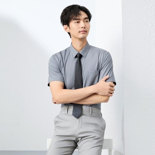 【含莫代尔】柒牌带口袋短袖衬衫男2025夏季新款时尚休闲条纹衬衣128A71450 商品图4